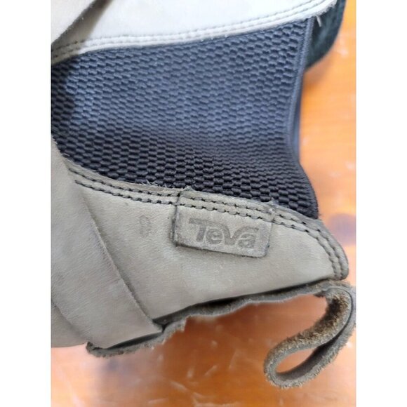 TEVA Tan Leather Chelsea Ankle Boots Waterproof Elastic Panels & Pull Tabs Size - Picture 8 of 13